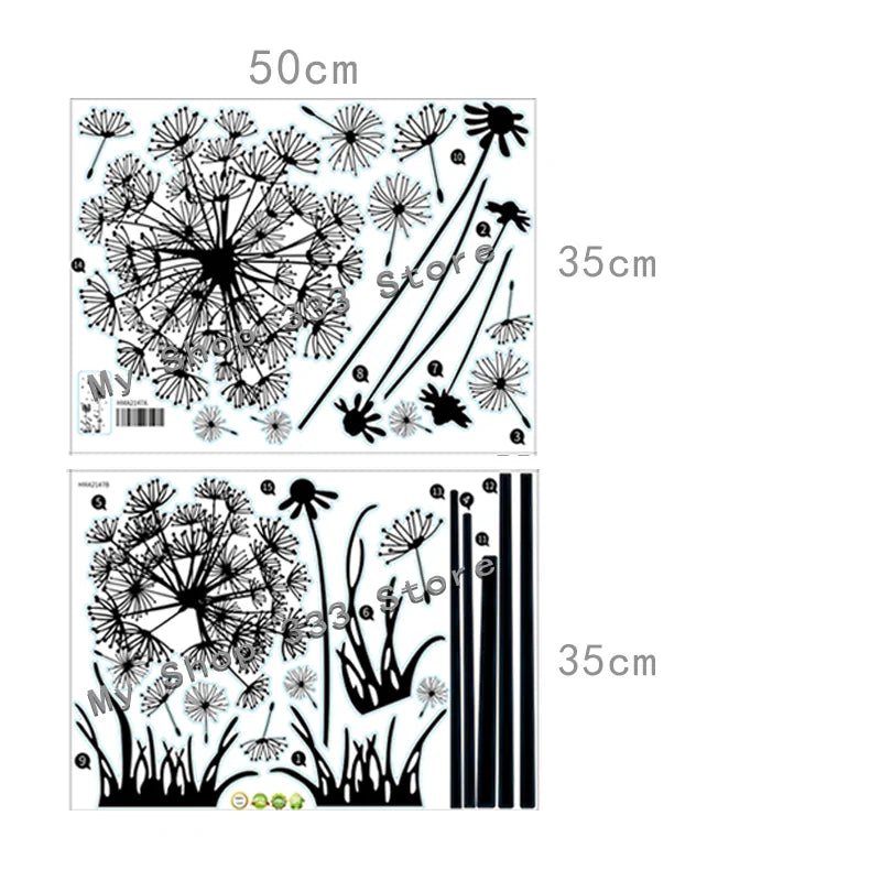 Dandelion Living Room and Bedroom Wall Sticker - Hominco
