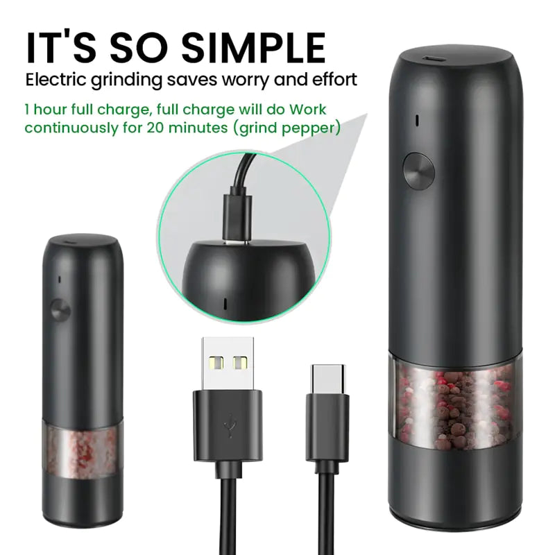 Electric Automatic Pepper And Salt Grinder - Hominco