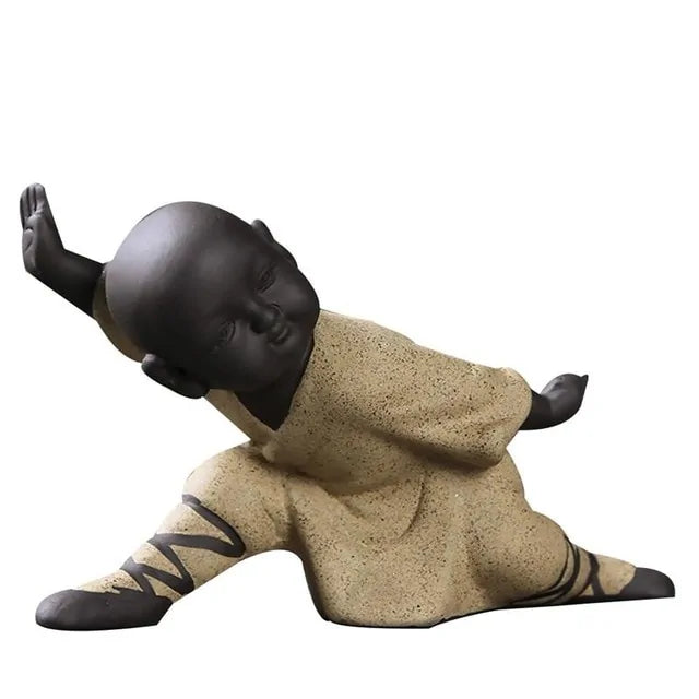 Kung Fu Monk Decor Statue Figurines - Hominco
