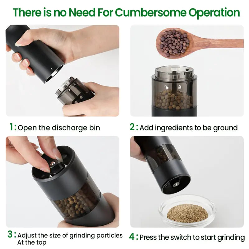 Electric Automatic Pepper And Salt Grinder - Hominco