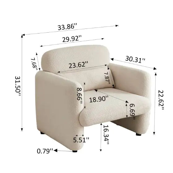 Ergonomic Cashmere Sofa