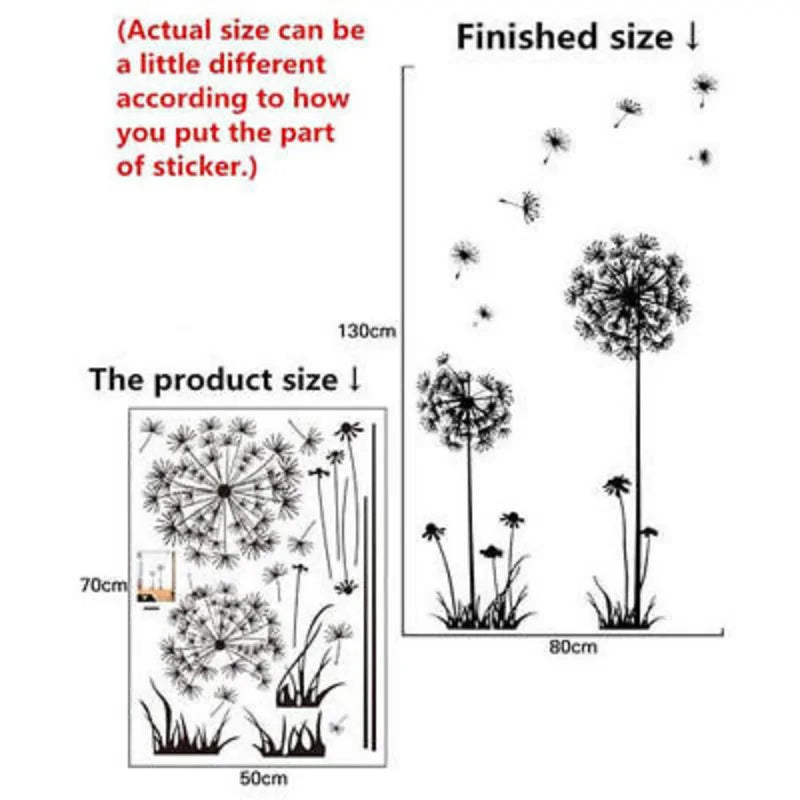 Dandelion Living Room and Bedroom Wall Sticker - Hominco