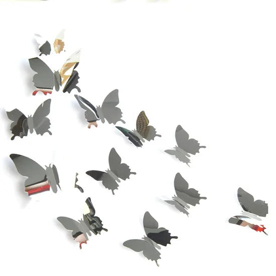 Mirror Wall 3D Butterflies Decal Sticker - Hominco