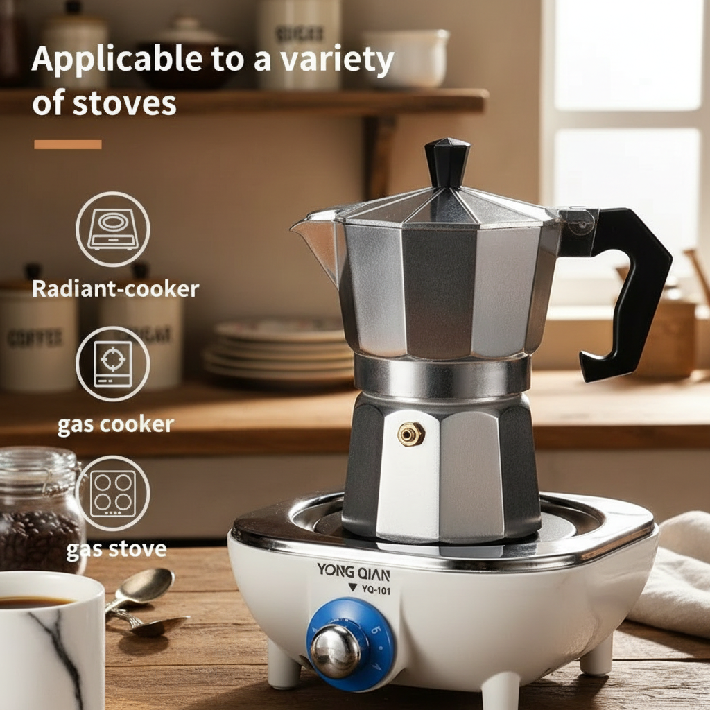 Italian Octagonal Espresso Pot