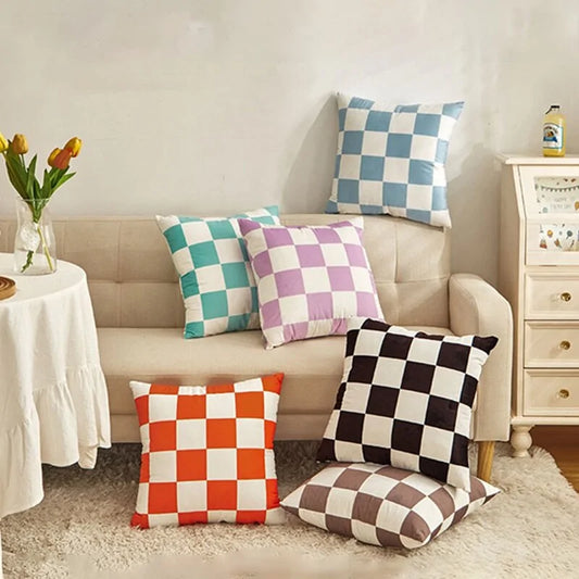 Nordic Plaid Pillow Cover - Hominco