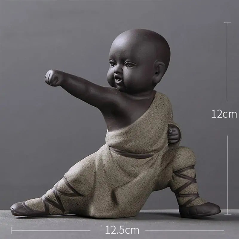 Kung Fu Monk Decor Statue Figurines - Hominco