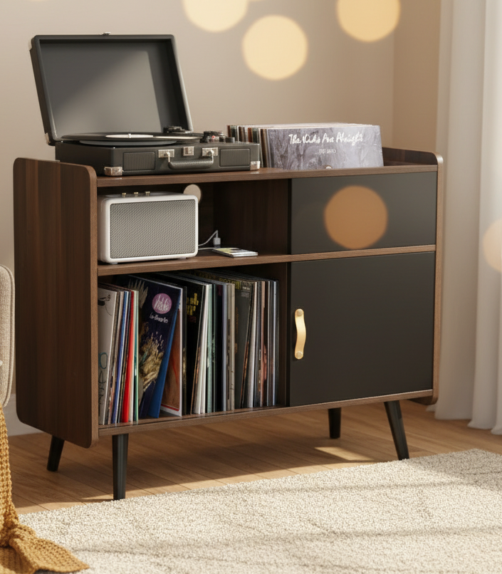 Vinyl Record Player Stand