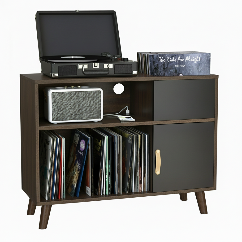 Vinyl Record Player Stand