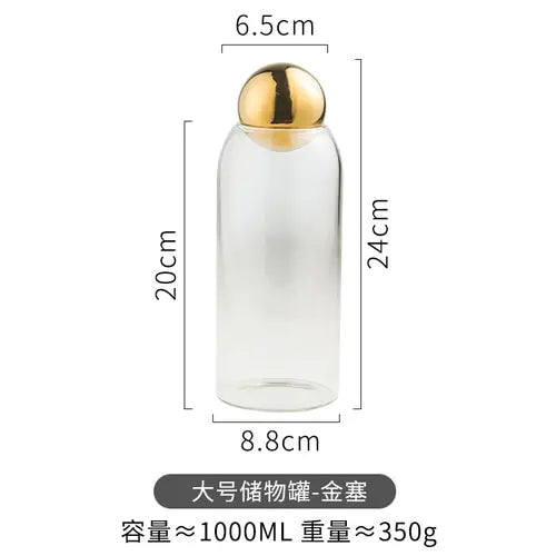 Clear Airtight Glass Jar for Preservation - Hominco