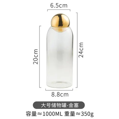 Clear Airtight Glass Jar for Preservation - Hominco