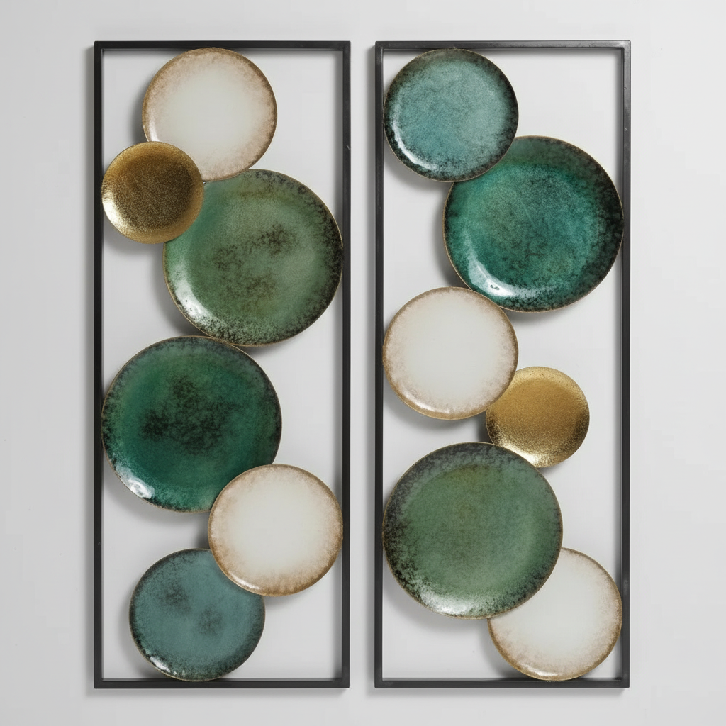 Coastal Abstract Geometrical Metal Wall Art