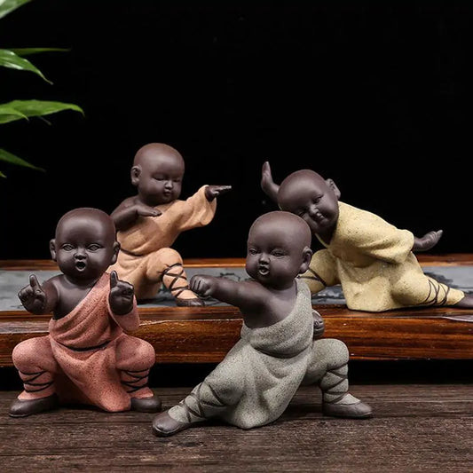 Kung Fu Monk Decor Statue Figurines - Hominco
