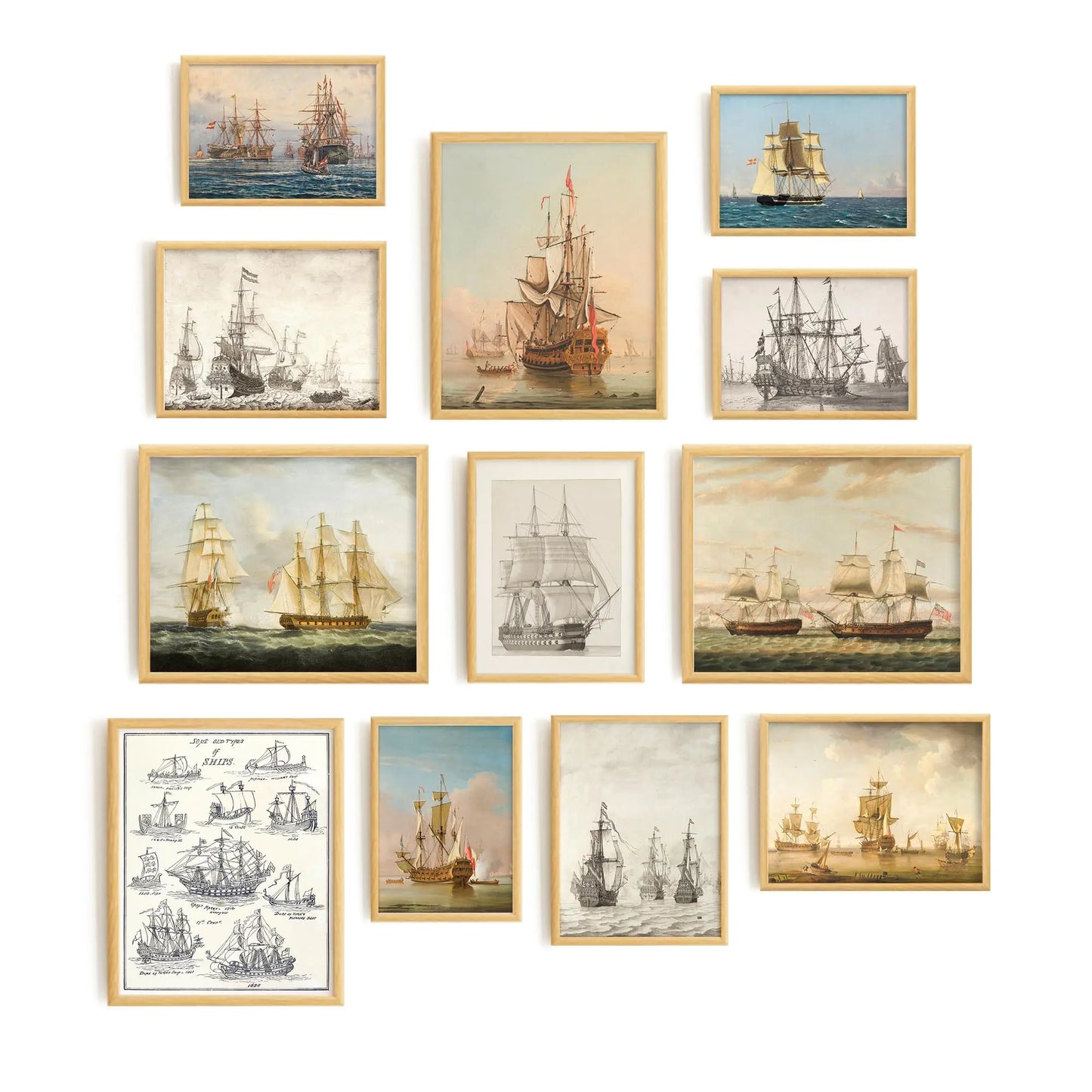 Nautical Artwork 12 Piece Coastal Wall Art