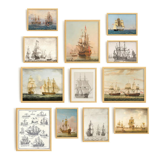 Nautical Artwork 12 Piece Coastal Wall Art