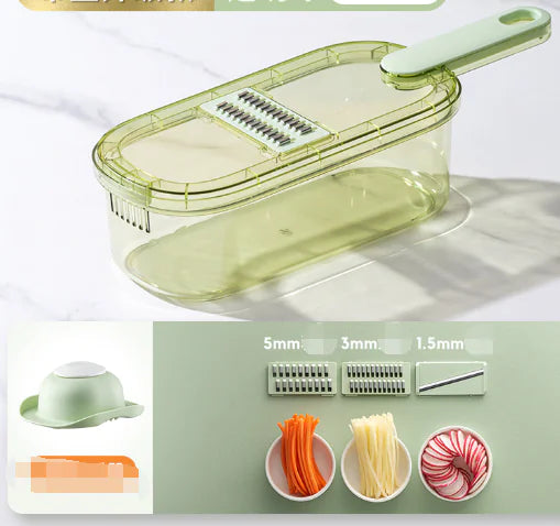 Multifunction Vegetable Cutter With Basket And Brush - Hominco