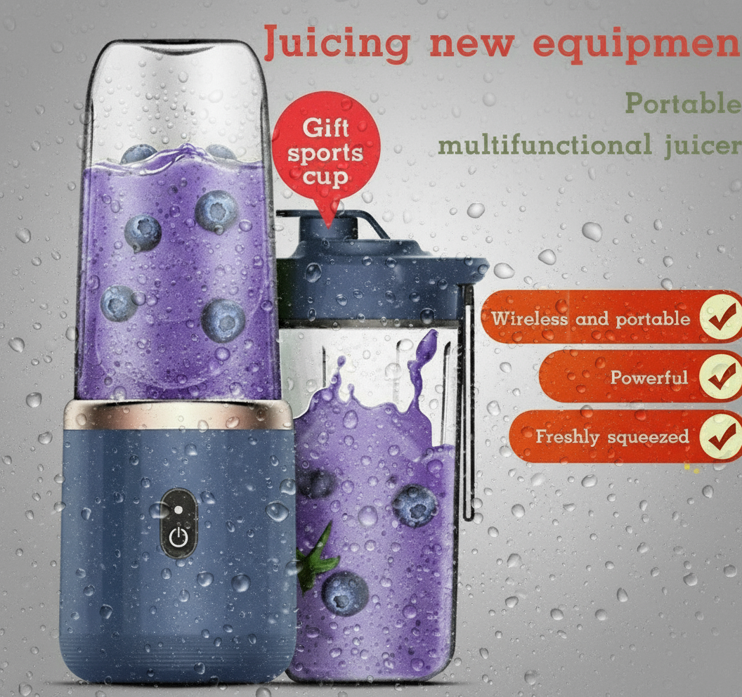 Portable Blender 6 Blade Mini Juicer