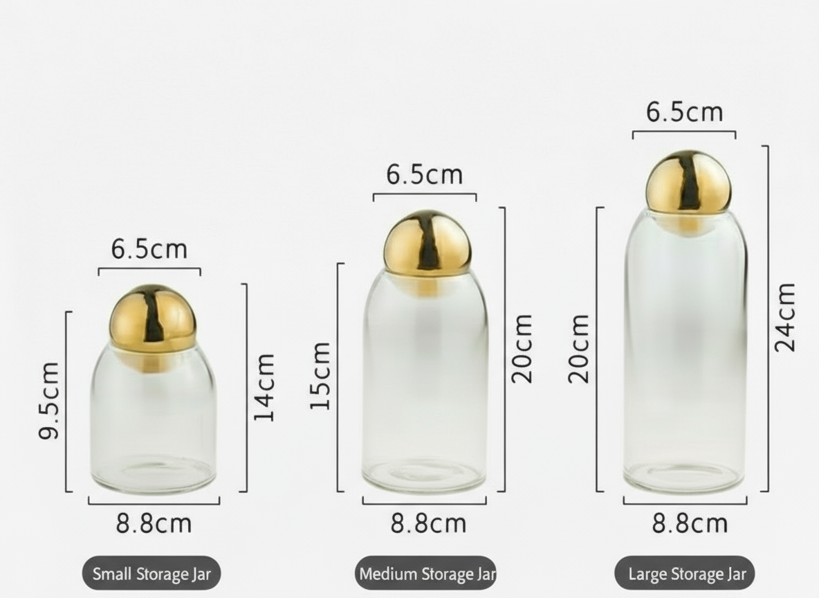 Clear Airtight Glass Jar for Preservation
