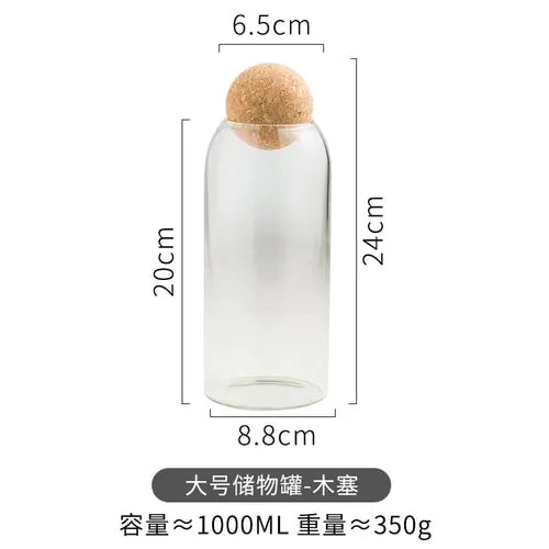 Clear Airtight Glass Jar for Preservation - Hominco