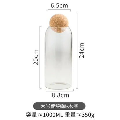 Clear Airtight Glass Jar for Preservation - Hominco