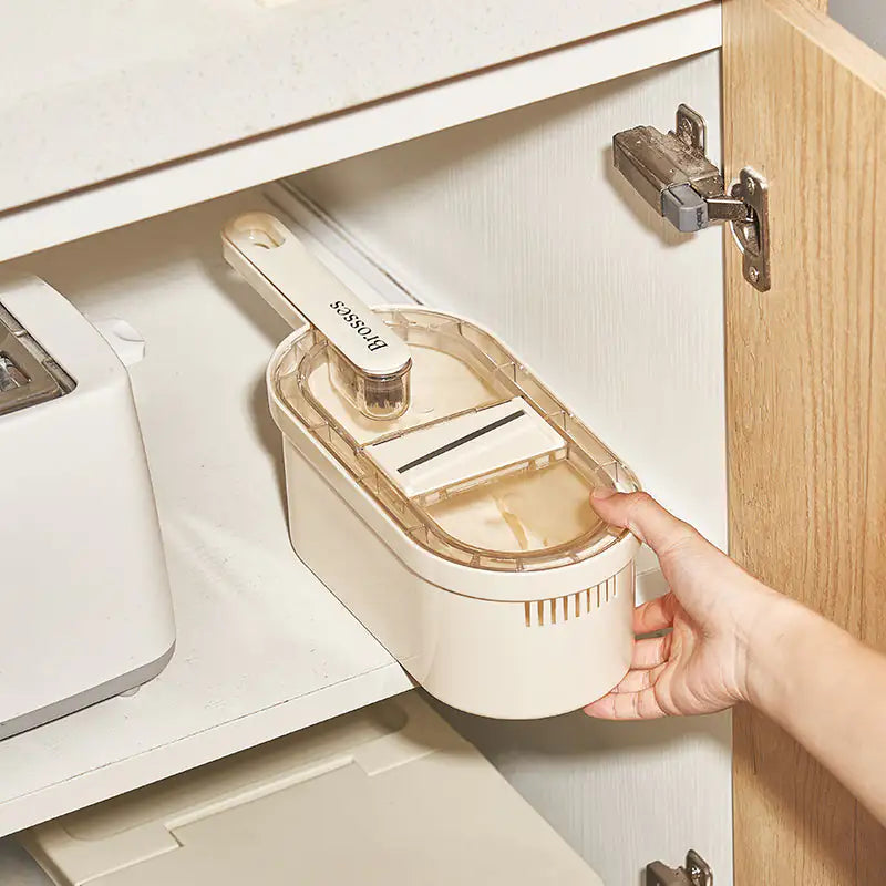 Multifunction Vegetable Cutter With Basket And Brush - Hominco