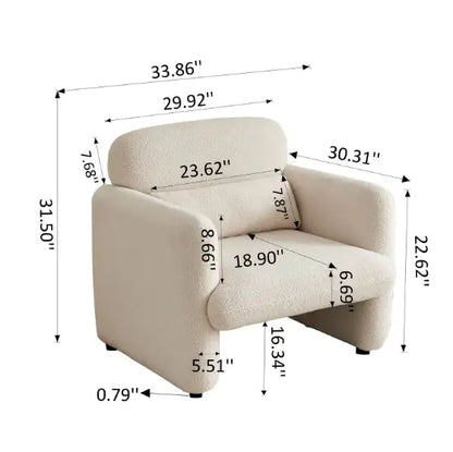 Ergonomic Cashmere Sofa