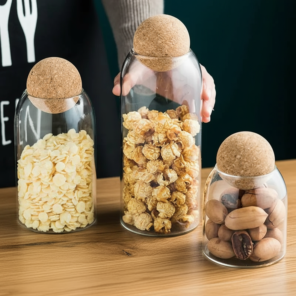 Clear Airtight Glass Jar for Preservation