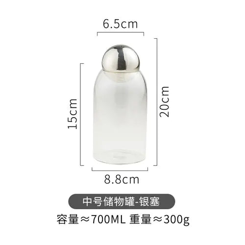 Clear Airtight Glass Jar for Preservation - Hominco