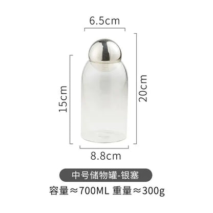 Clear Airtight Glass Jar for Preservation - Hominco