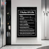 Brazil 7 Rules of Life Letter Canvas Painting - Hominco