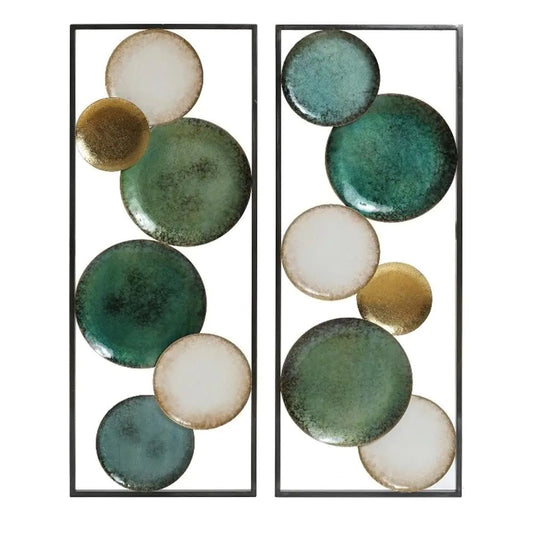 Coastal Abstract Geometrical Metal Wall Art