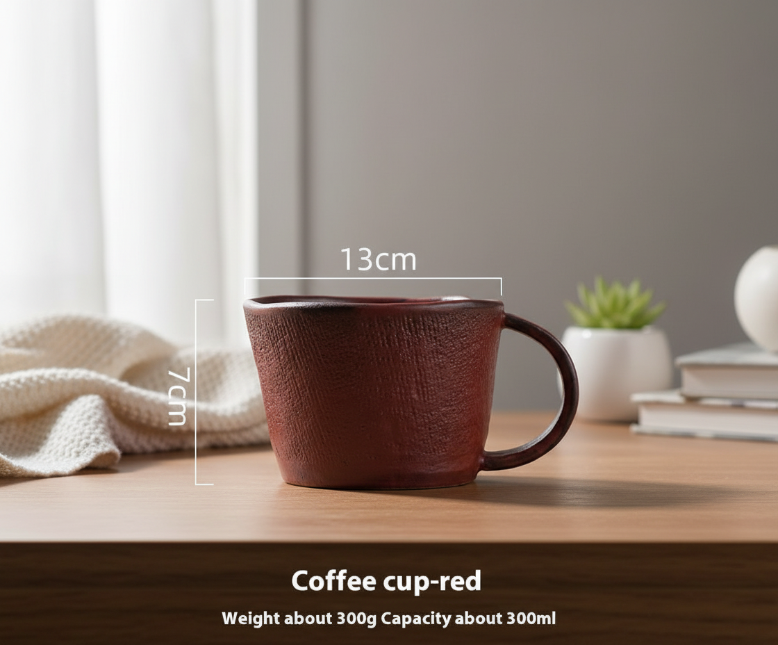 Handcrafted Japanese Pottery Clay Coffee Set