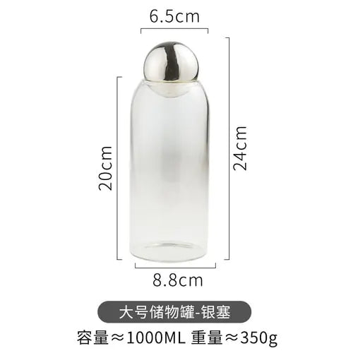 Clear Airtight Glass Jar for Preservation - Hominco