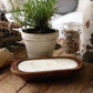 Rustic 3 Wick Wooden Dough Bowl Candle