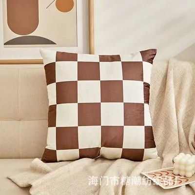 Nordic Plaid Pillow Cover - Hominco