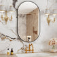 Protylctaster 22x38 Oval Bathroom Wall Mirror – Black Over Sink