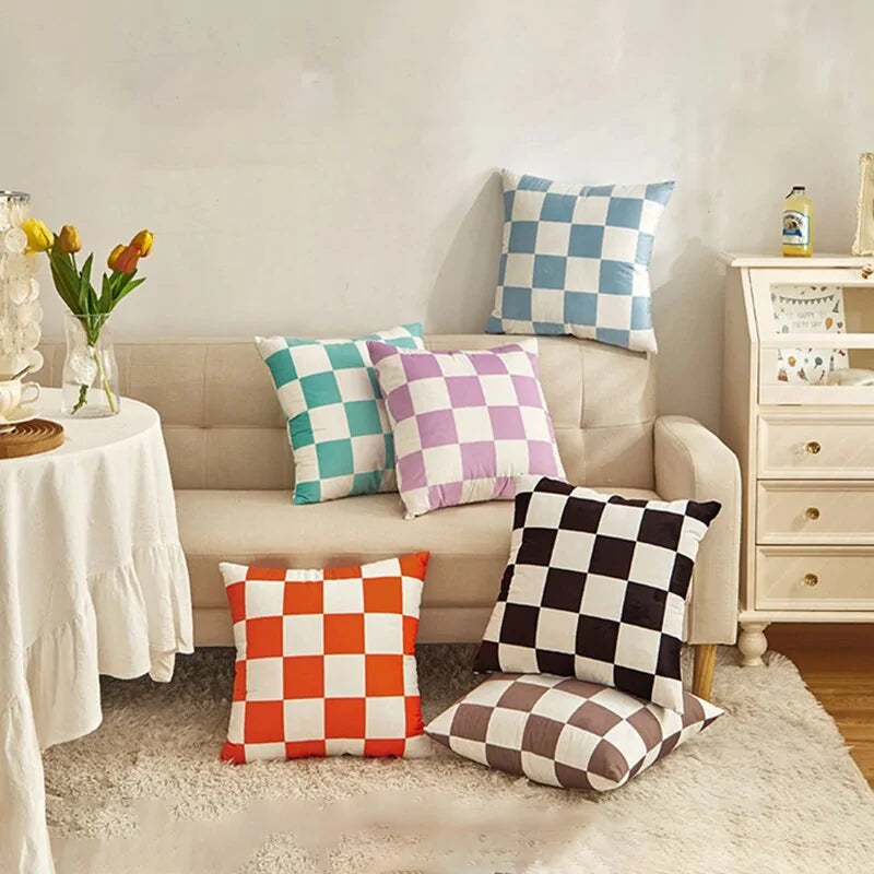 Nordic Plaid Pillow Cover - Hominco