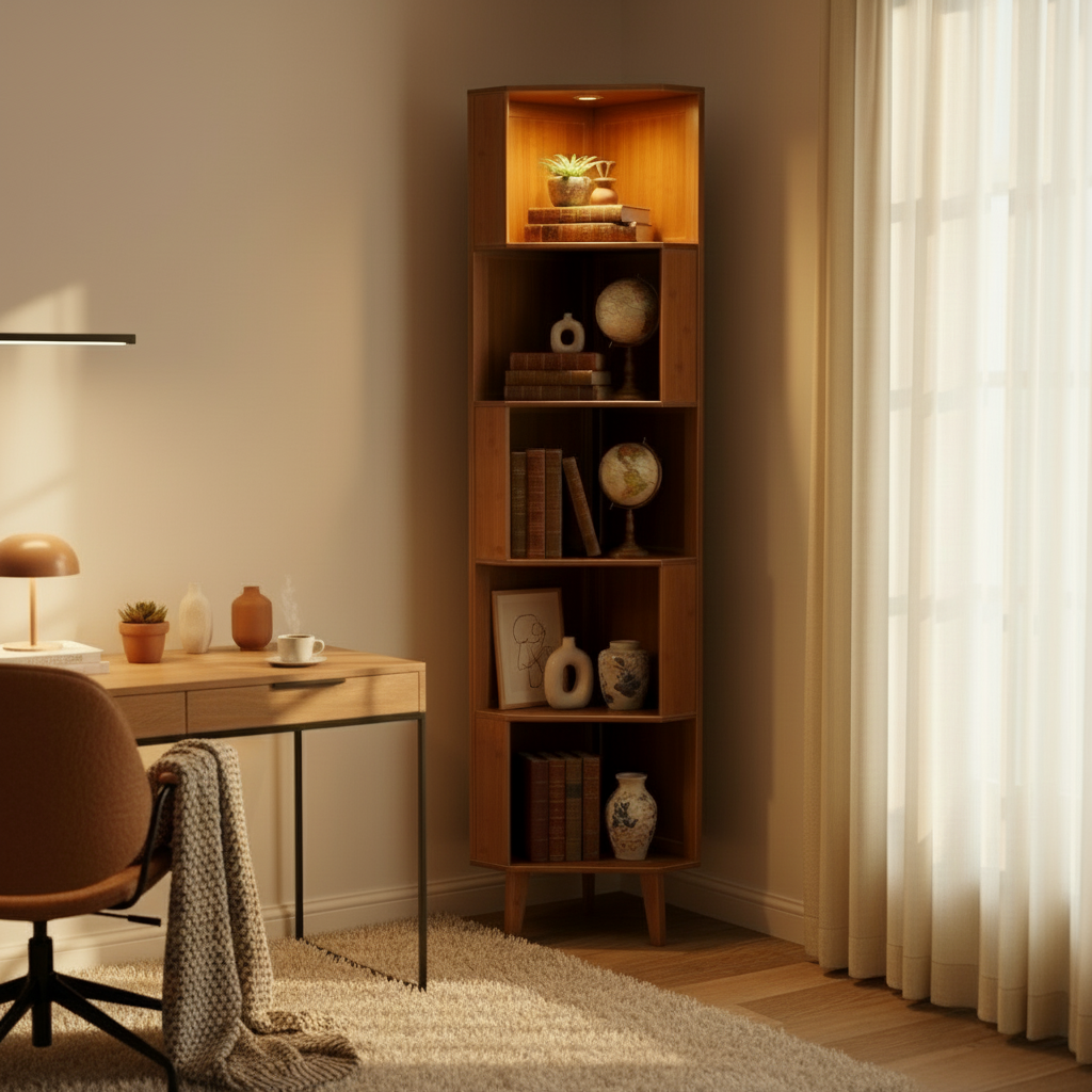 Corner Cube Bookshelf