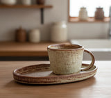 Handcrafted Japanese Pottery Clay Coffee Set