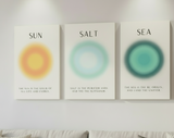 Sun Salt Sea Set of 3 Aura Beach Wall Art