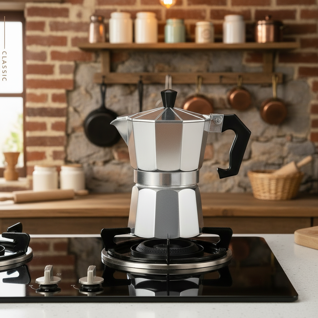 Italian Octagonal Espresso Pot