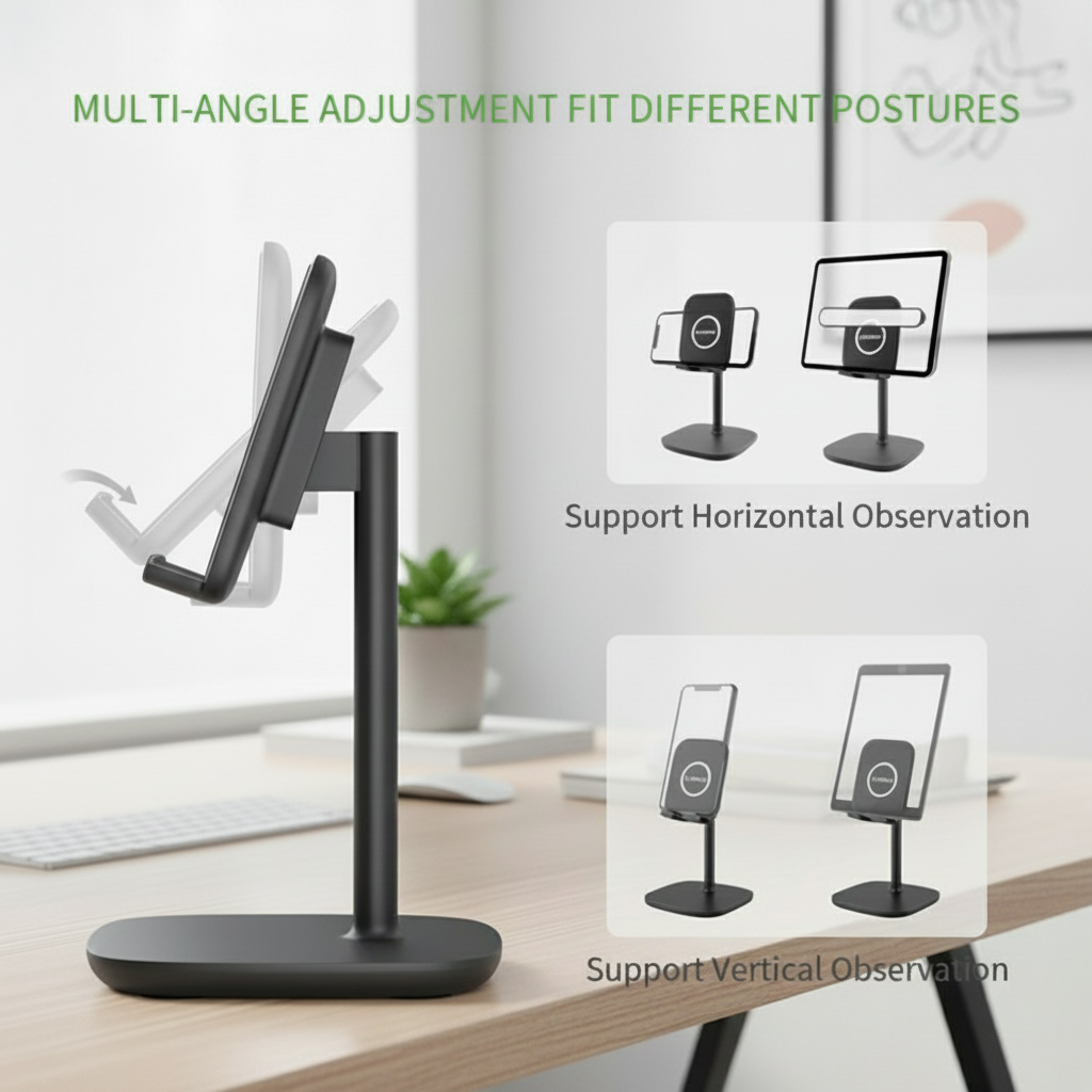 Black Universal Tablet Stand Desktop Holder