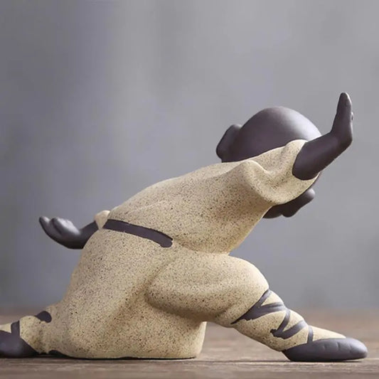 Kung Fu Monk Decor Statue Figurines - Hominco