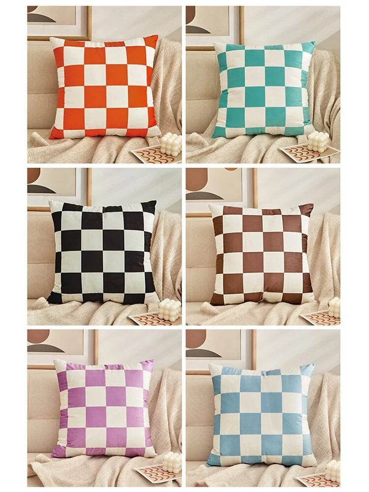 Nordic Plaid Pillow Cover - Hominco